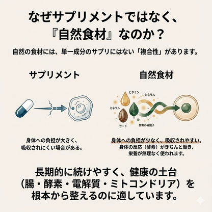 一カ月エネルギー改善 自然食品補助栄養3点セット（送料無料）　
